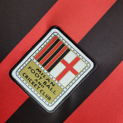 Camiseta AC Milán Edición Aniversario Roja 2024/25 Versión Fan Manga Larga