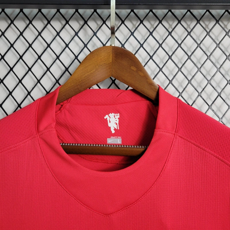 Camiseta Manchester United Retro Local Manga Larga 2007/08