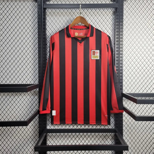 Camiseta AC Milán Edición Aniversario Roja 2024/25 Versión Fan Manga Larga