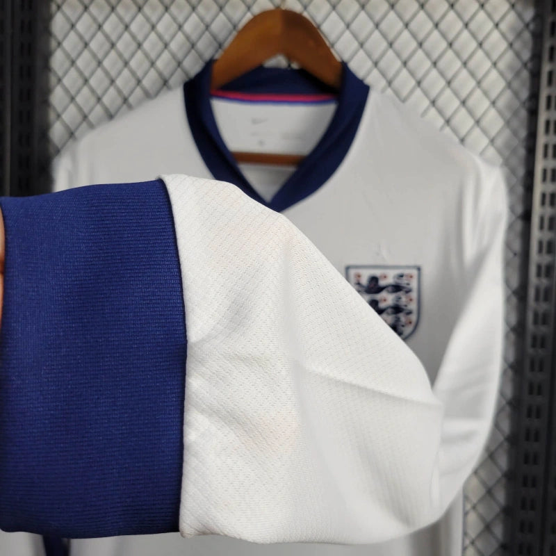 Camiseta Inglaterra Local Manga Larga 2024 Versión Fan
