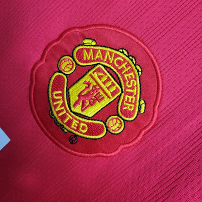 Camiseta Manchester United Retro Local Manga Larga 2007/08