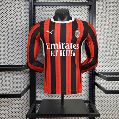 Camiseta AC Milán Local Manga Larga 2024/25 Versión Fan