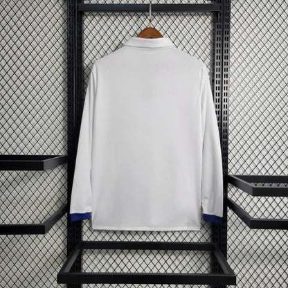 Camiseta Real Madrid Manga Larga Local Retro 2016/17 Versión Fan