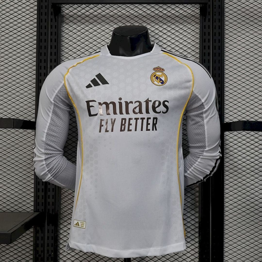 Camiseta Real Madrid Local Manga Larga 2025/26 Versión Jugador