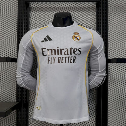 Camiseta Real Madrid Local Manga Larga 2025/26 Versión Jugador