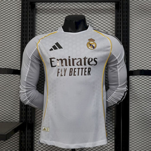 Camiseta Real Madrid Local Manga Larga 2025/26 Versión Jugador