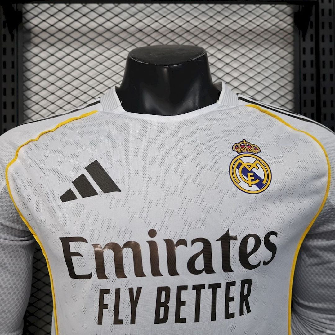 Camiseta Real Madrid Local Manga Larga 2025/26 Versión Jugador