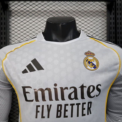 Camiseta Real Madrid Local Manga Larga 2025/26 Versión Jugador