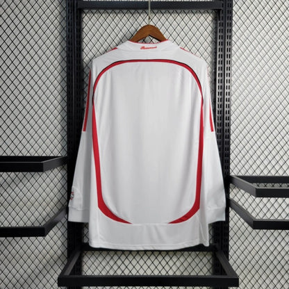 Camiseta AC Milan Manga Larga Visita Retro 2006/07 Versión Fan