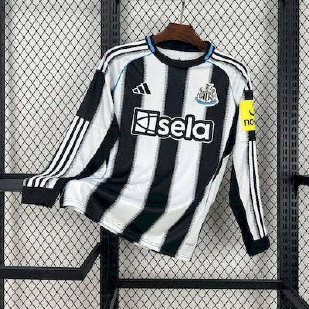Camiseta Newcastle Manga Larga Local 2025/26 Versión Fan