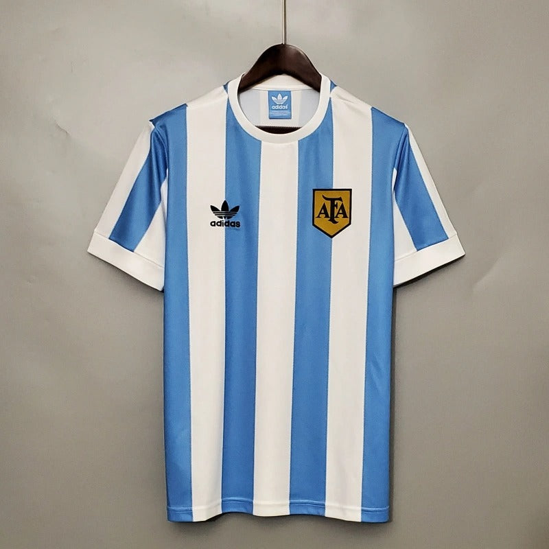 Camiseta Argentina Local Retro 1998 Versión Fan