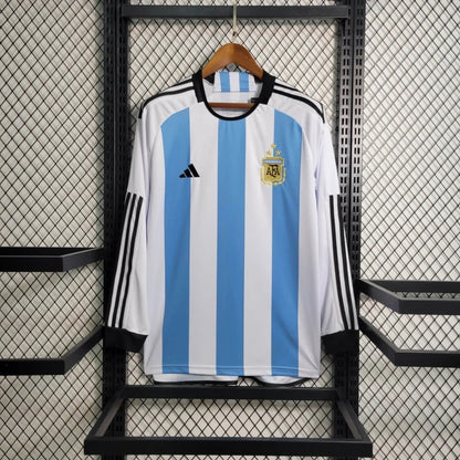 Camiseta Argentina Manga Larga Local 2022/23 Versión Fan