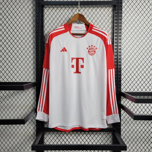 Camiseta Bayern Munich Manga Larga Local 2023/24 Versión Fan