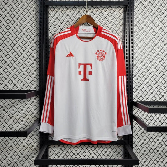 Camiseta Bayern Munich Manga Larga Local 2023/24 Versión Fan