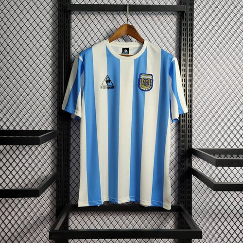 Camiseta Argentina Local Retro 1986 Versión Fan
