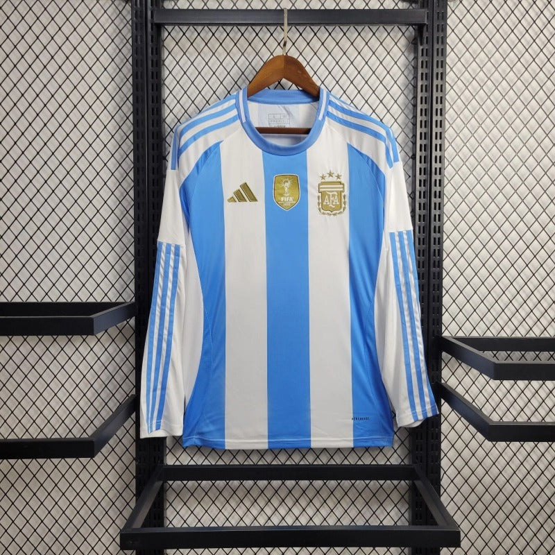 Camiseta Argentina Manga Larga Local 2024/25 Versión Fan