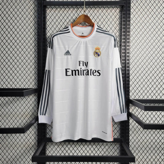 Camiseta Real Madrid Manga Larga Local Retro 2013/14 Versión Fan