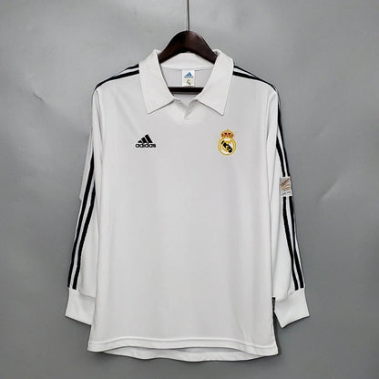 Camiseta Real Madrid Manga Larga Local Retro 2002/03 Versión Fan