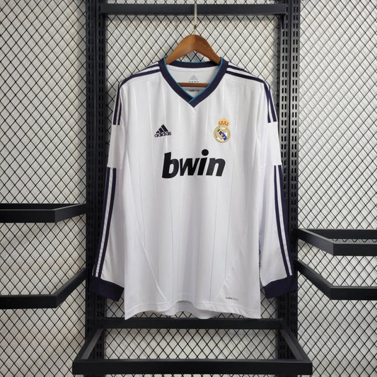 Camiseta Real Madrid Manga Larga Local Retro 2012/13 Versión Fan