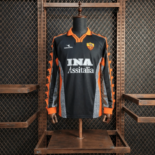 Camiseta AS Roma Manga Larga Visita Retro 1998/99 Versión Fan