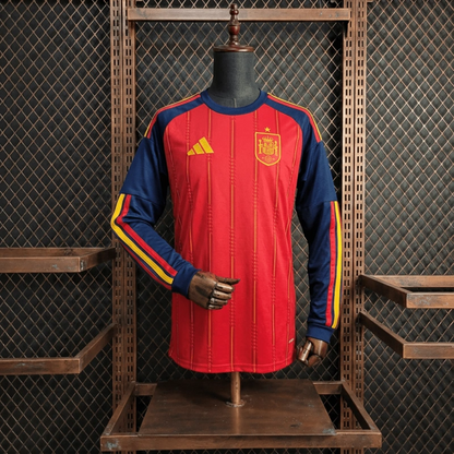 Camiseta España Manga Larga Local 2026 Versión Fan