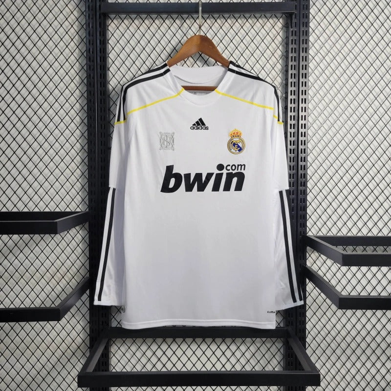 Camiseta Real Madrid Manga Larga Local Retro 2009/10 Versión Fan