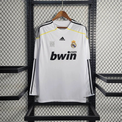 Camiseta Real Madrid Manga Larga Local Retro 2009/10 Versión Fan