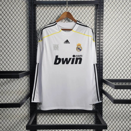Camiseta Real Madrid Manga Larga Local Retro 2009/10 Versión Fan