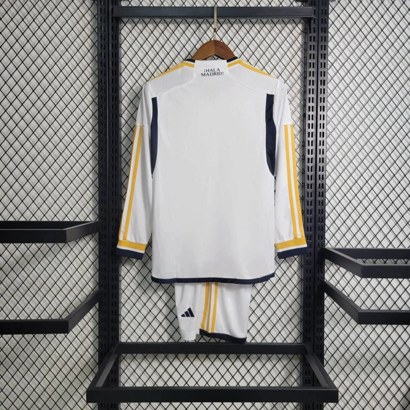 Real Madrid Local Manga Larga Kit Niños 2023/24
