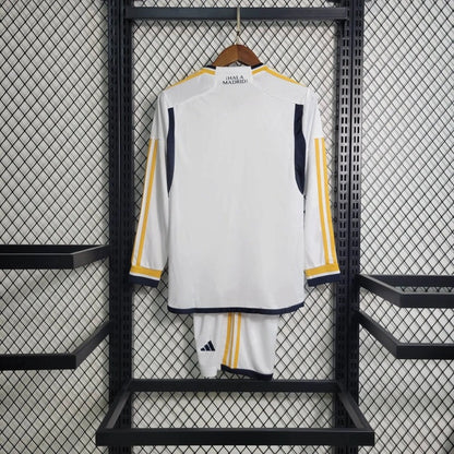 Real Madrid Local Manga Larga Kit Niños 2023/24