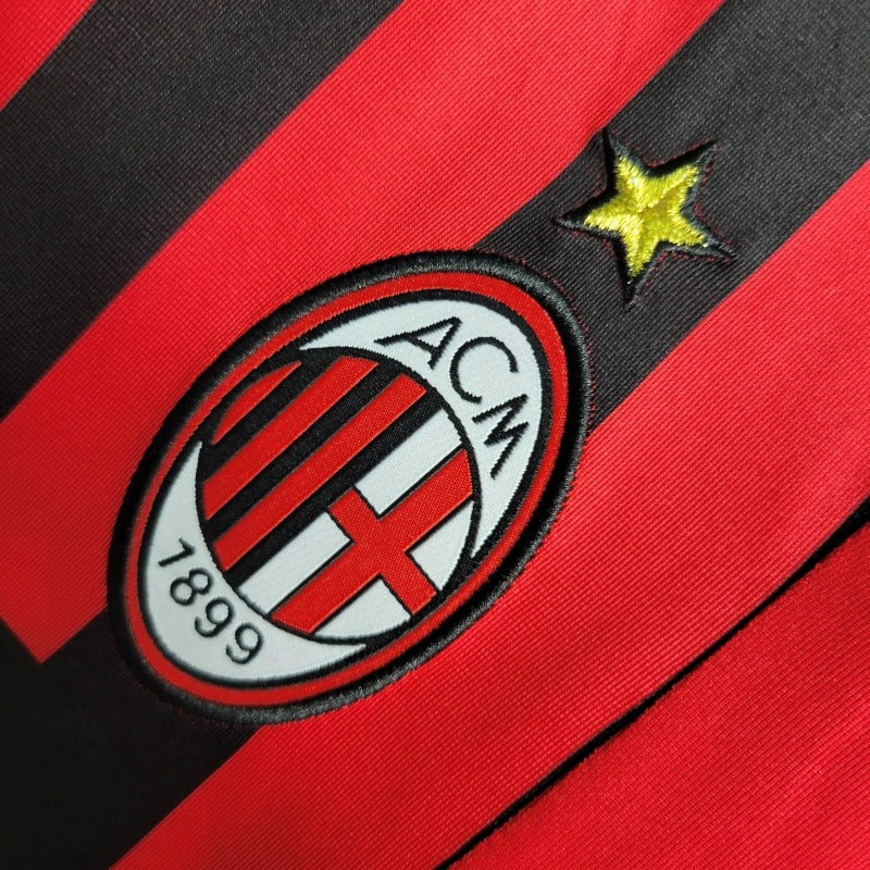 Camiseta AC Milan Manga Larga Local Retro 2007/08 Versión Fan
