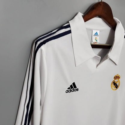Camiseta Real Madrid Manga Larga Local Retro 2002/03 Versión Fan