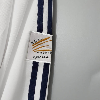 Camiseta Real Madrid Manga Larga Local Retro 2002/03 Versión Fan