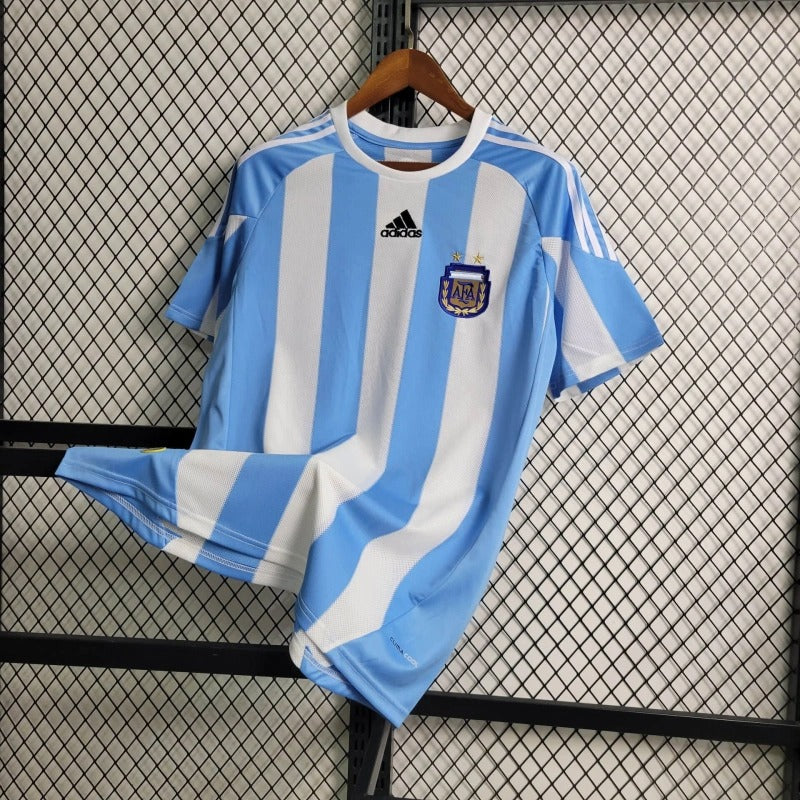 Camiseta Argentina Local Retro 2010 Versión Fan