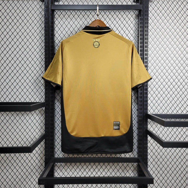 Camiseta Manchester United Dorado Retro 2001/02 Versión Fan