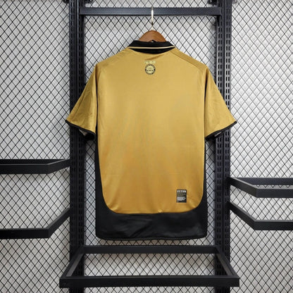 Camiseta Manchester United Dorado Retro 2001/02 Versión Fan