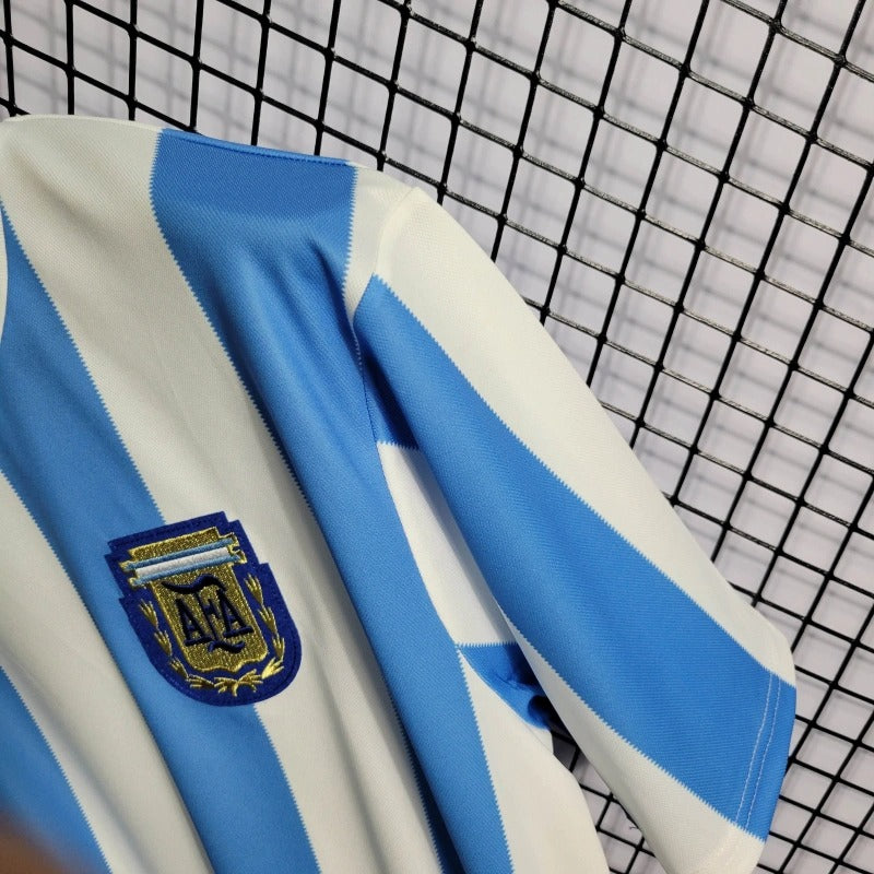 Camiseta Argentina Local Retro 1986 Versión Fan