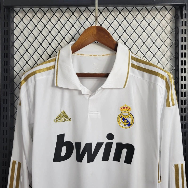 Camiseta Real Madrid Manga Larga Local Retro 2011/12 Versión Fan