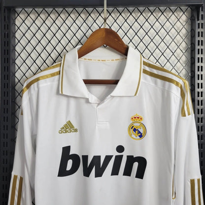 Camiseta Real Madrid Manga Larga Local Retro 2011/12 Versión Fan