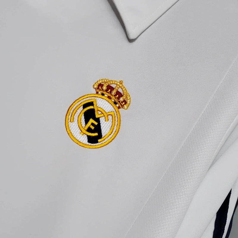 Camiseta Real Madrid Manga Larga Local Retro 2002/03 Versión Fan