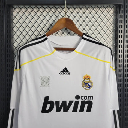 Camiseta Real Madrid Manga Larga Local Retro 2009/10 Versión Fan