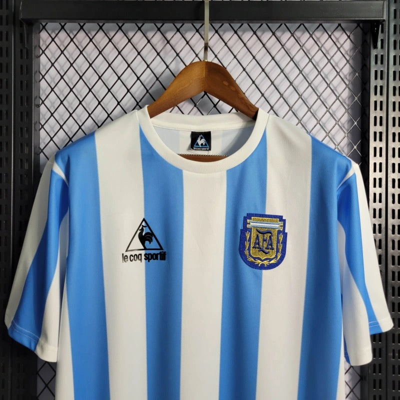 Camiseta Argentina Local Retro 1986 Versión Fan