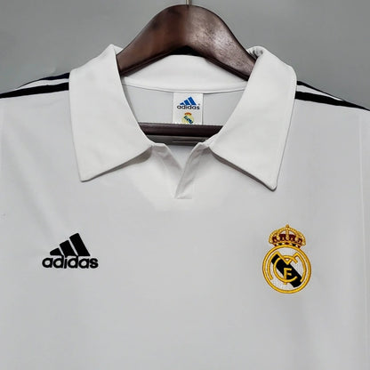 Camiseta Real Madrid Manga Larga Local Retro 2002/03 Versión Fan