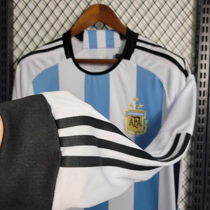 Camiseta Argentina Manga Larga Local 2022/23 Versión Fan