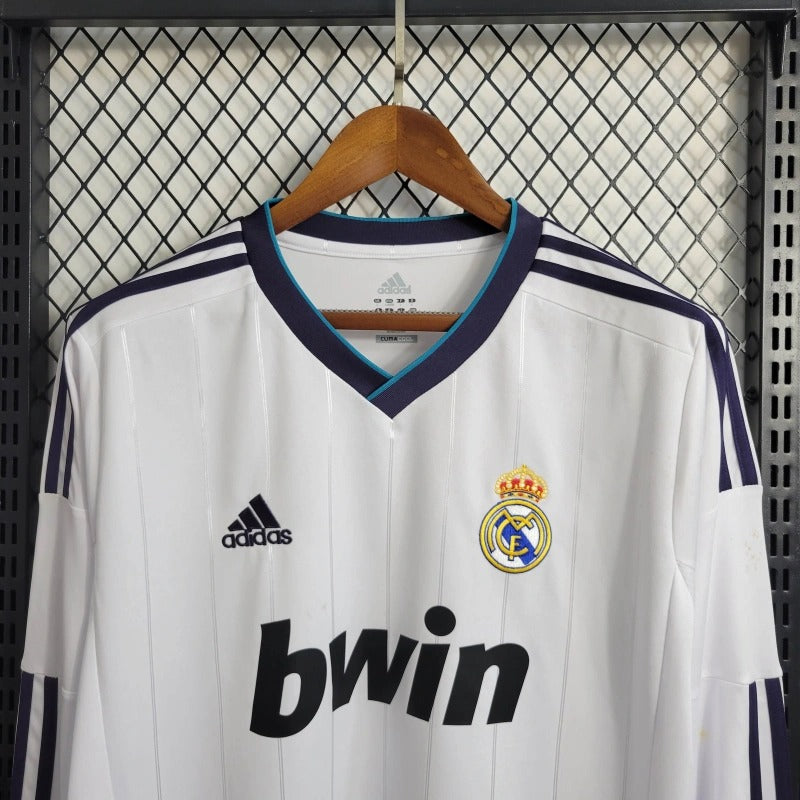 Camiseta Real Madrid Manga Larga Local Retro 2012/13 Versión Fan