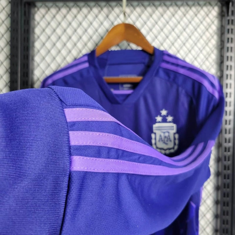 Camiseta Argentina Manga Larga Visita 2022/23 Versión Fan