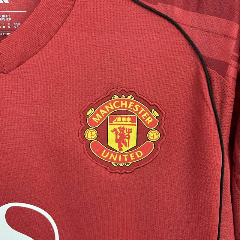Camiseta Manchester United Local Retro 2025/26 Versión Fan