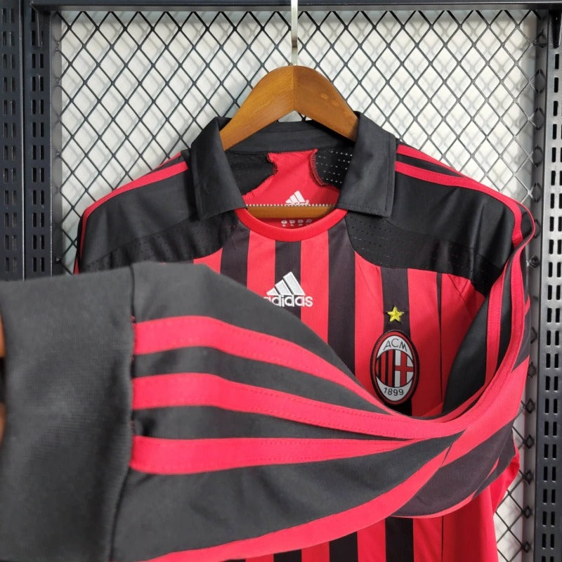 Camiseta AC Milan Manga Larga Local Retro 2007/08 Versión Fan