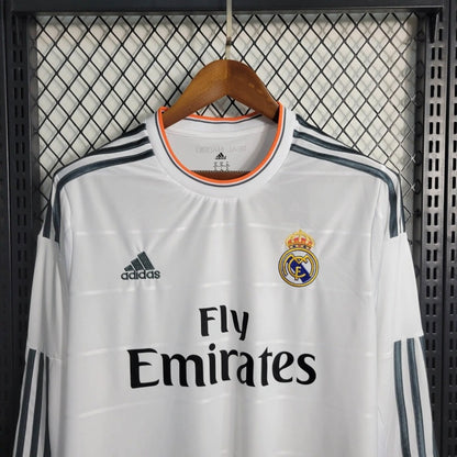 Camiseta Real Madrid Manga Larga Local Retro 2013/14 Versión Fan