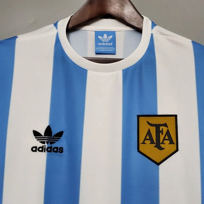 Camiseta Argentina Local Retro 1998 Versión Fan